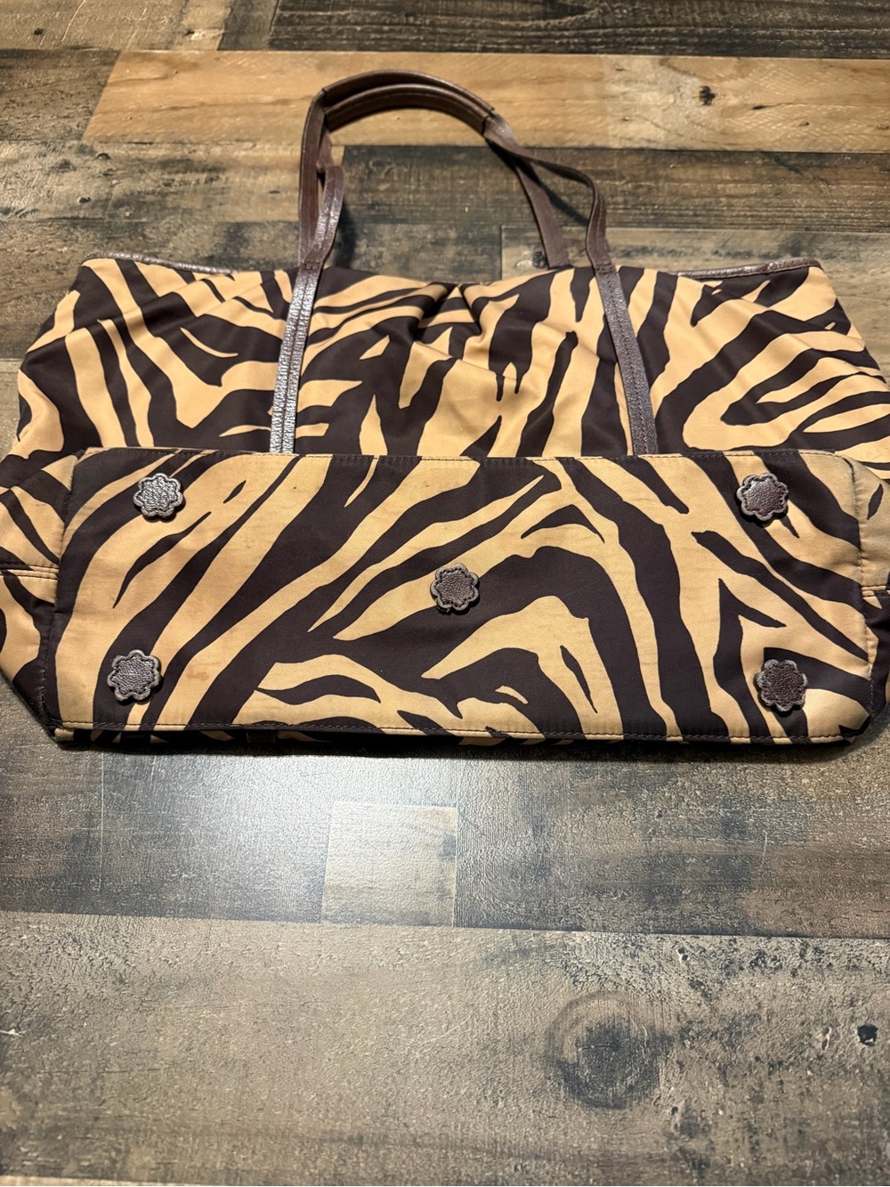 Brighton Tiger Striped Nylon Tote Bag - Picture 4 of 11